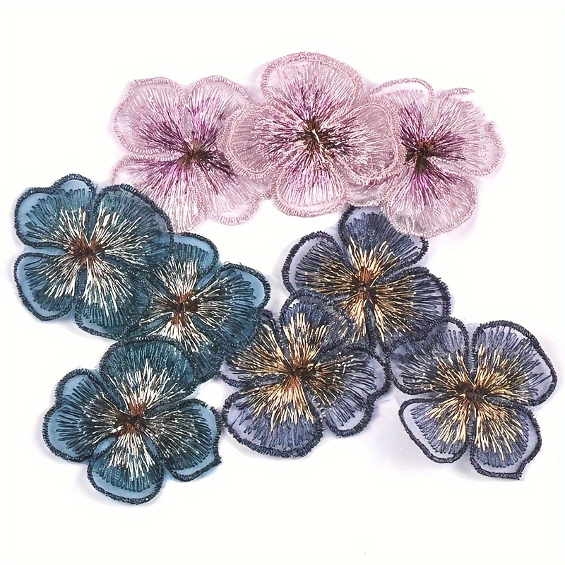 Exquisite 4-Petal Floral Lace Patches for DIY Decoration